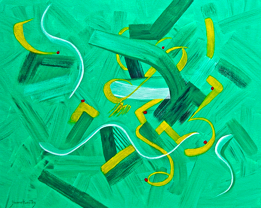 ABSTRACT GREEN TURQUOISE